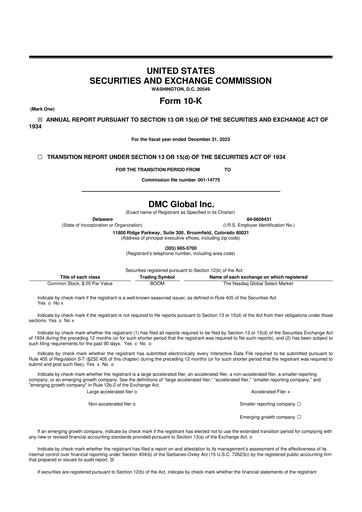 Thumbnail DMC Global 10-K Annual Report 2023