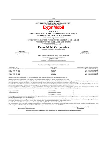 Thumbnail Exxon Mobil 10-K Annual Report 2022
