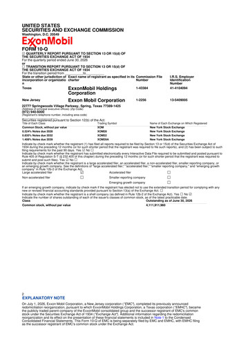 Thumbnail Exxon Mobil 10-Q Quarterly Report FY2026 