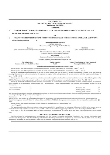 Thumbnail Farmer Brothers
 10-K Annual Report 2022