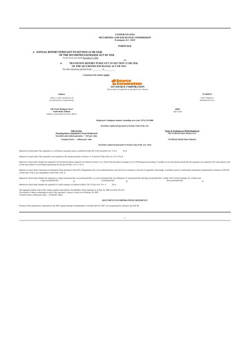 Thumbnail 1st Source
 10-K Annual Report 