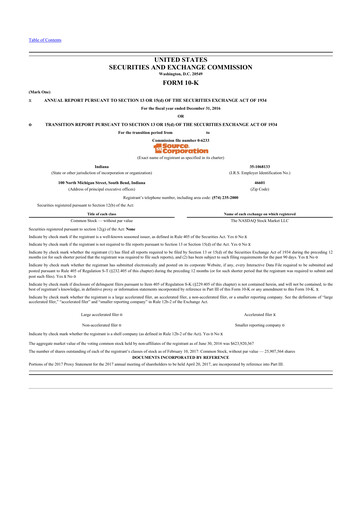 Thumbnail 1st Source
 10-K Annual Report 2016