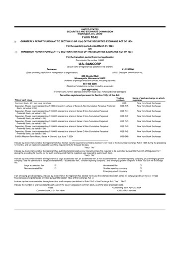 Thumbnail U.S. Bancorp 10-Q Quarterly Report FY2024 