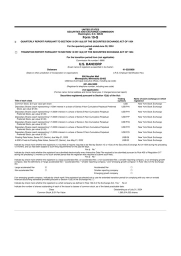 Thumbnail U.S. Bancorp 10-Q Quarterly Report FY2024 