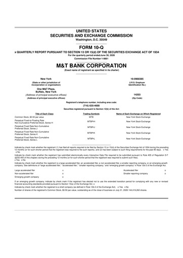 Vorschaubild M&T Bank 10-Q Quartalsbericht 2026 