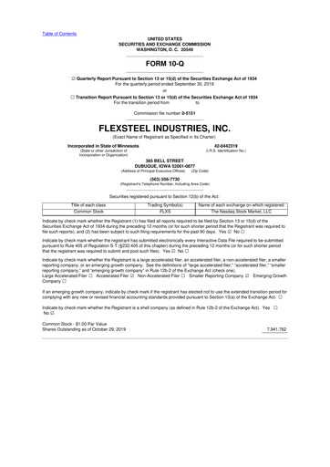 Thumbnail Flexsteel Industries 10-Q Quarterly Report FY 