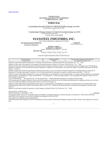 Thumbnail Flexsteel Industries 10-K Annual Report 2021