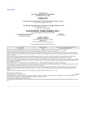 Thumbnail Flexsteel Industries 10-K Annual Report 2022