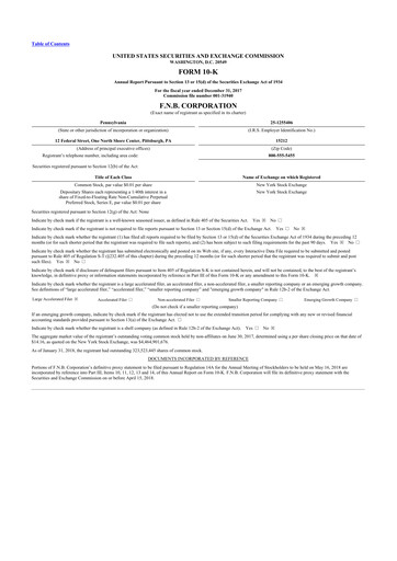 Thumbnail F.N.B. Corporation
 10-K Annual Report 2017