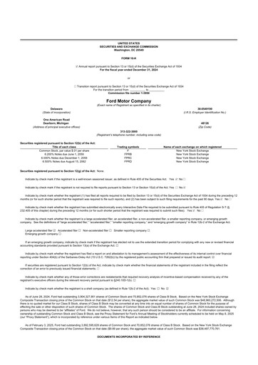 Thumbnail Ford 10-K Annual Report 2024