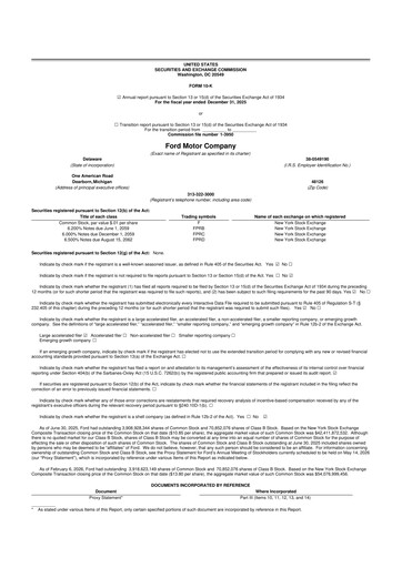 Miniature Ford 10-K Rapport annuel 2025