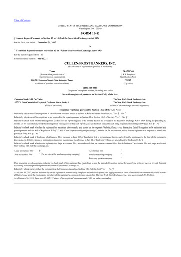 Thumbnail Cullen/Frost Bankers 10-K Annual Report 2017