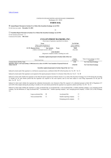 Thumbnail Cullen/Frost Bankers 10-K Annual Report 2022