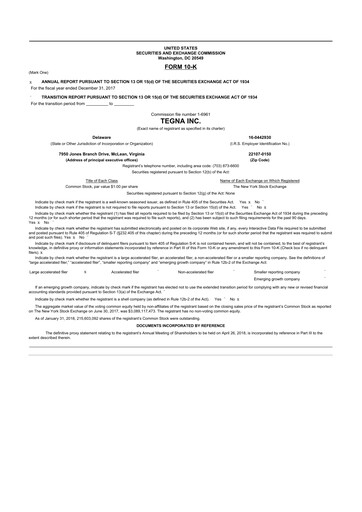 Thumbnail Tegna 10-K Annual Report 2017