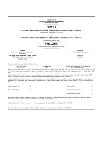 Thumbnail Tegna 10-Q Quarterly Report FY2023 