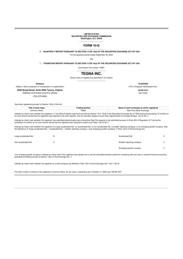 Thumbnail Tegna 10-Q Quarterly Report FY2023 