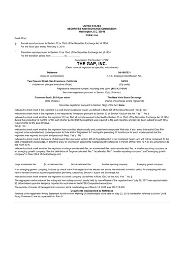 Thumbnail Gap Inc.
 10-K Annual Report 2017