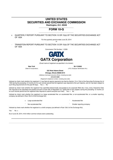 Miniature GATX 10-Q Rapport trimestriel 2014 