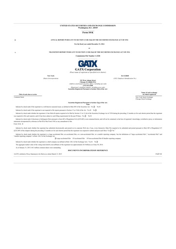 Thumbnail GATX 10-K Annual Report 2014