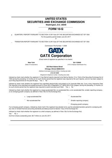 Miniature GATX 10-Q Rapport trimestriel 2017 