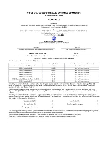 Vorschaubild General Electric 10-Q Quartalsbericht 2020 