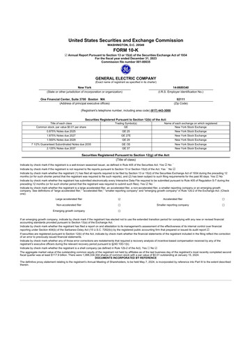 Vorschaubild General Electric 10-K Jahresbericht 2023