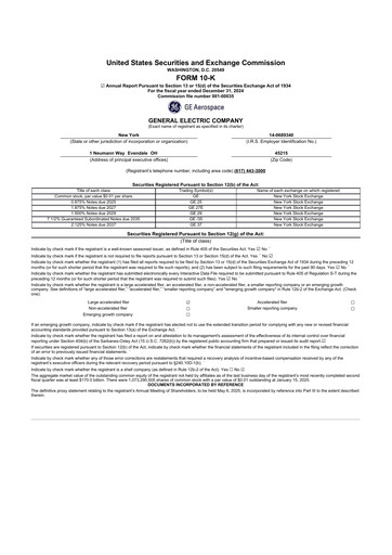 Vorschaubild General Electric 10-K Jahresbericht 2024
