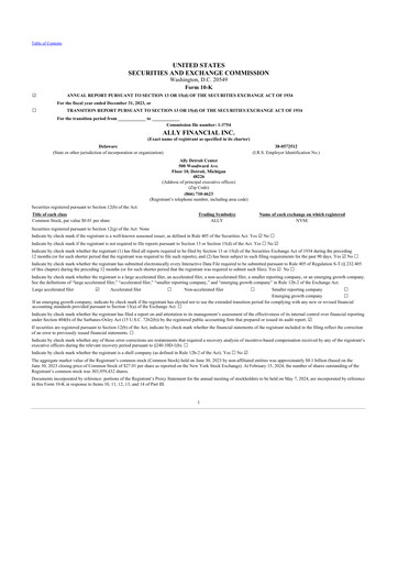 Thumbnail Ally Financial 10-K Annual Report 2023