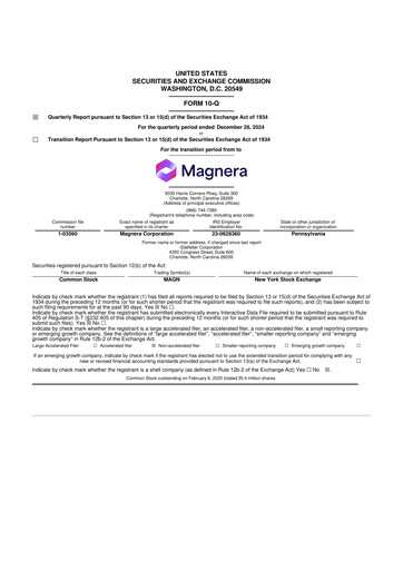 Thumbnail Magnera 10-Q Quarterly Report FY2025 