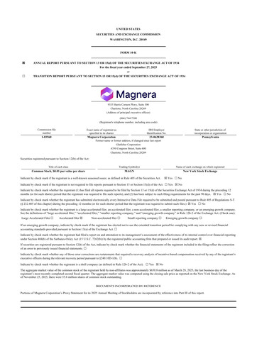 Vorschaubild Magnera 10-K Jahresbericht 2025