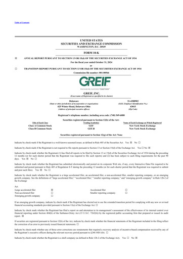 Thumbnail Greif 10-K Annual Report 2024