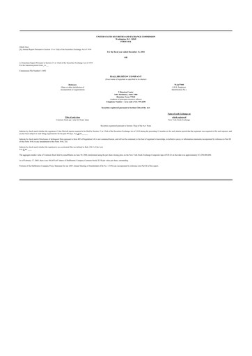 Thumbnail Halliburton 10-K Annual Report 