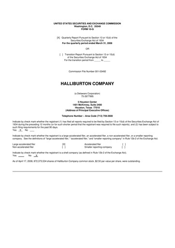 Vorschaubild Halliburton 10-Q Quartalsbericht  