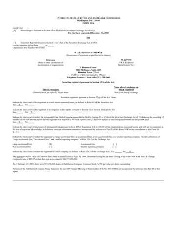 Thumbnail Halliburton 10-K Annual Report 