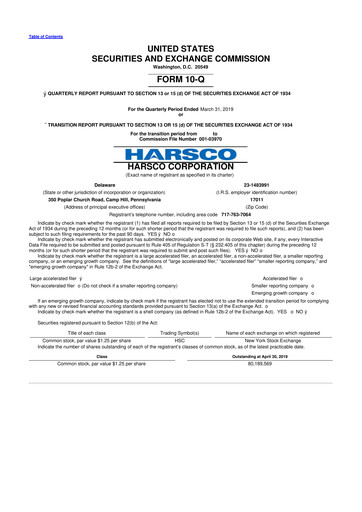 Thumbnail Enviri Corporation 10-Q Quarterly Report FY2019 