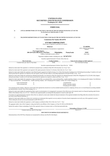 Thumbnail Enviri Corporation 10-K Annual Report 2024