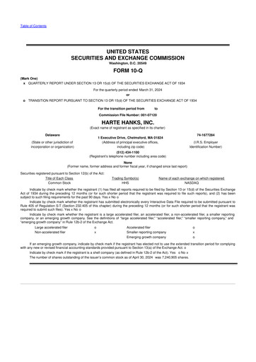 Miniature Harte Hanks 10-Q Rapport trimestriel 2024 