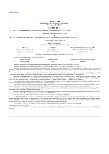 Thumbnail Harte Hanks 10-K Annual Report 2024