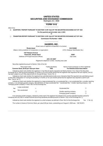 Thumbnail Hasbro 10-Q Quarterly Report FY2023 