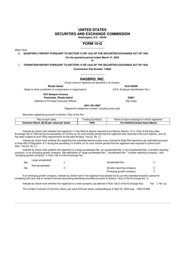 Thumbnail Hasbro 10-Q Quarterly Report FY2024 