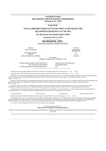 Thumbnail Hawkins 10-K Annual Report 2016