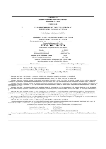 Thumbnail HEICO 10-K Annual Report 2017