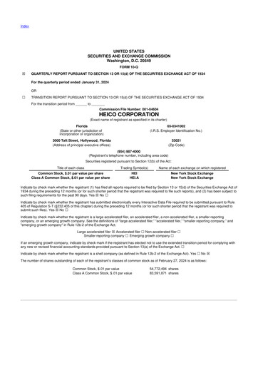 Thumbnail HEICO 10-Q Quarterly Report FY2024 