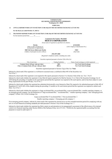 Thumbnail HEICO 10-K Annual Report 2025