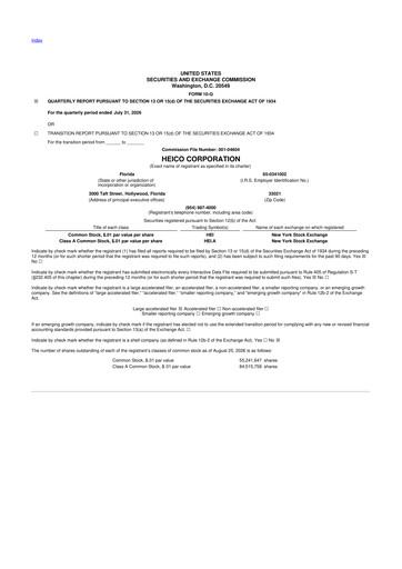 Thumbnail HEICO 10-Q Quarterly Report FY2026 