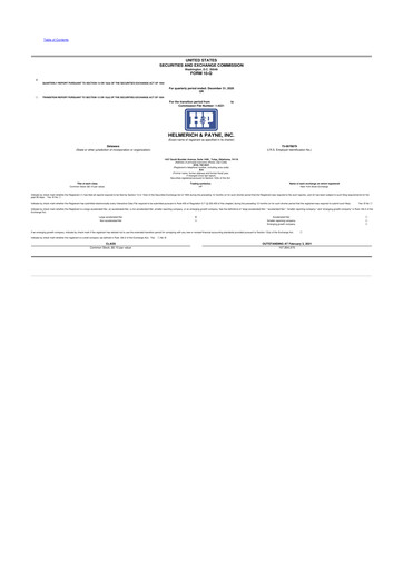 Thumbnail Helmerich & Payne

 10-Q Quarterly Report FY2021 