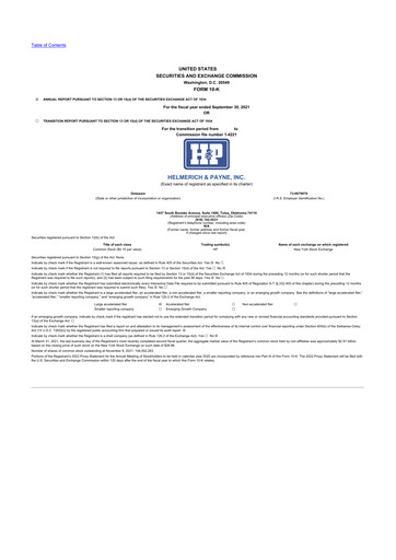 Thumbnail Helmerich & Payne

 10-K Annual Report 2021