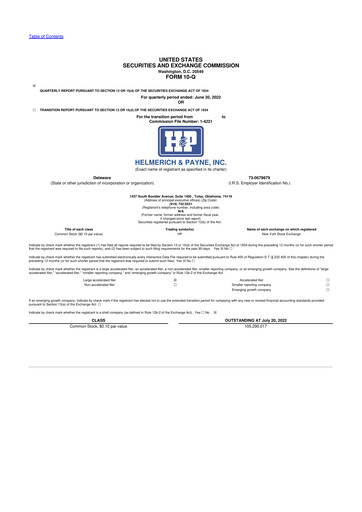 Thumbnail Helmerich & Payne

 10-Q Quarterly Report FY2022 