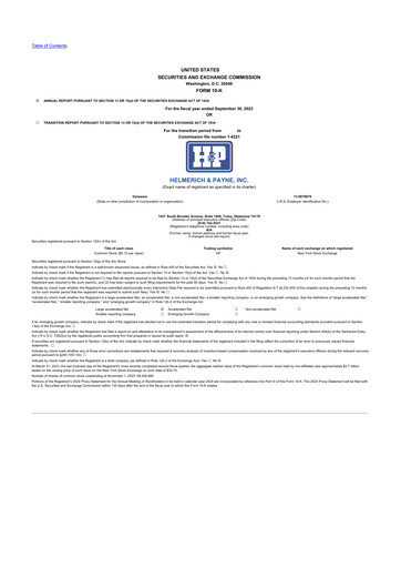 Thumbnail Helmerich & Payne

 10-K Annual Report 2023