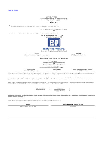 Thumbnail Helmerich & Payne

 10-Q Quarterly Report FY2024 